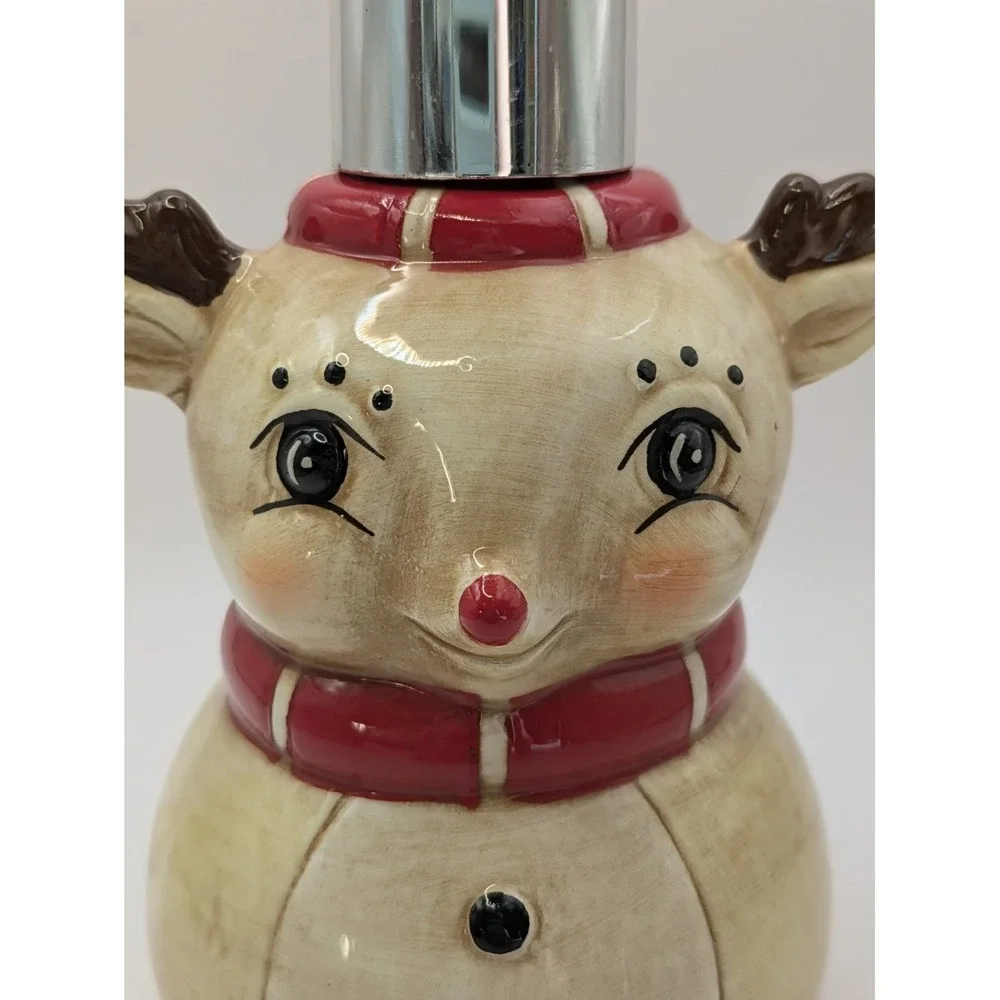 Johanna Parker Christmas Reindeer Soap Dispenser Rudolph Kitchen Bathroom Decor